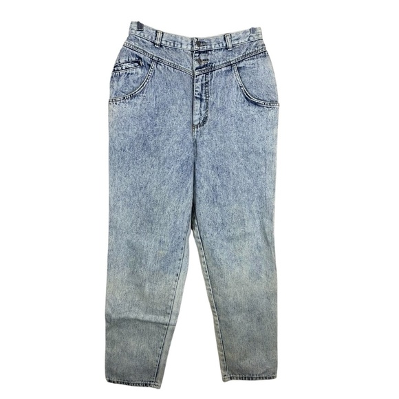 P.S. Gitano Vintage Acid Wash Mom Jeans High Waist Size 14 - Picture 1 of 9
